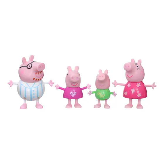 Set De Figuras Peppa Pig Y Su Familia Hora De Dormir