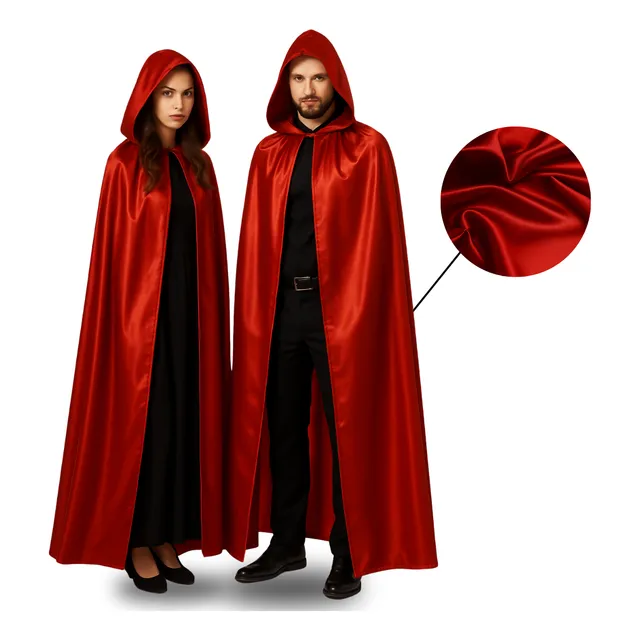 Capa De Bruxa Vampiro Drácula Halloween Carnaval C/capuz