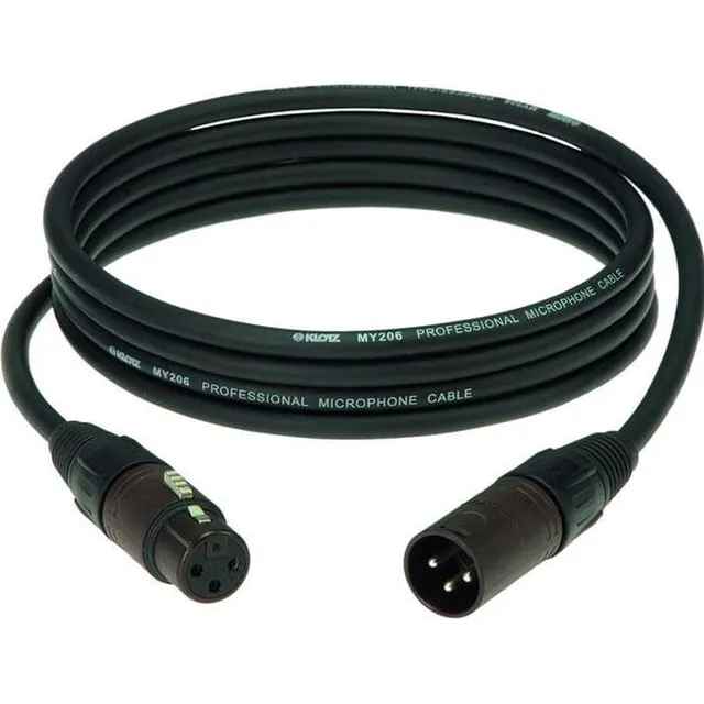 Cable De Micrófono Klotz Xlr M1fm1k1000 - 10 Mts - Negro