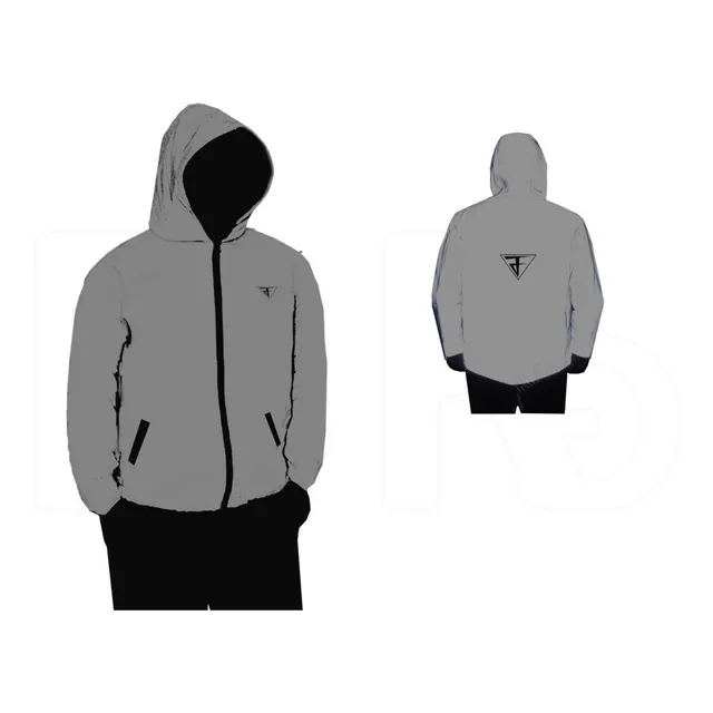 Chaqueta Rompevientos 100% Reflectiva Para Moto/seguridad