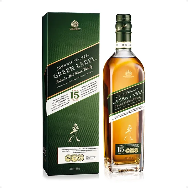 Whisky Johnnie Walker Green Label 15 Años Botella 750ml