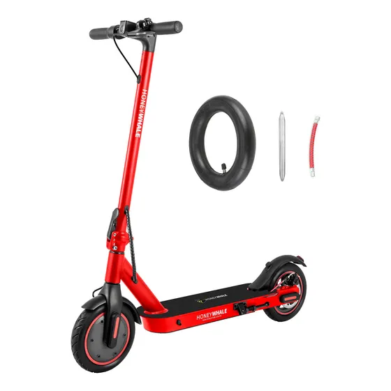 Scooter eléctrico plegable color rojo Honey Whale E9 Pro