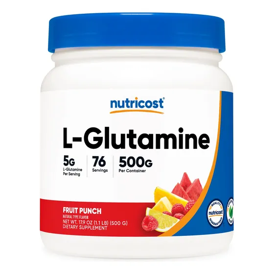 Suplemento Nutricost L-glutamina En Polvo 500 G (ponche De F