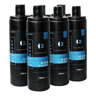 Shaving Gel De Barbear Element Menthol 750ml - 6 Unidades Shaving Gel De Barbear Element Menthol 750ml - 6 Unidades