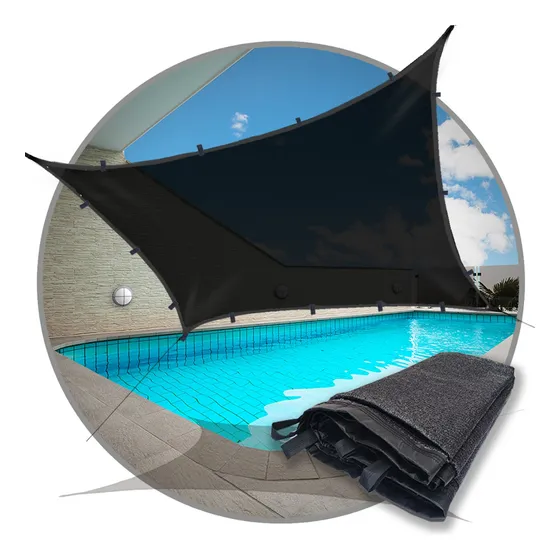 Tela Lona Sombrite Cobertura Piscina 90% 3x2 Acabamento Alça