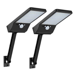 X 2pcs Luminária Solar Parede Noturno Sensor Presença 48leds X 2pcs Luminária Solar Parede Noturno Sensor Presença 48leds
