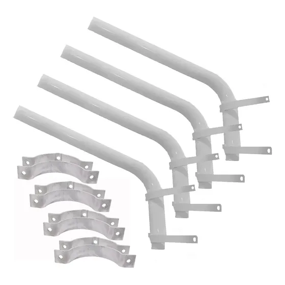 Pack X4 Brazo 30cm P/ Luminaria Calle Alumbrado Publico Vial