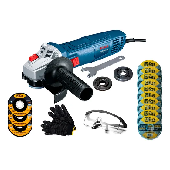 Esmerilhadeira Lixadeira Gws700 710w Bosch C/ Acessórios Cor Azul-aço Frequência 60 220v