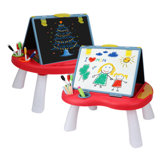 Caballete Para Niños De Mesa De Doble Cara Con Accesorios Caballete Para Niños De Mesa De Doble Cara Con Accesorios