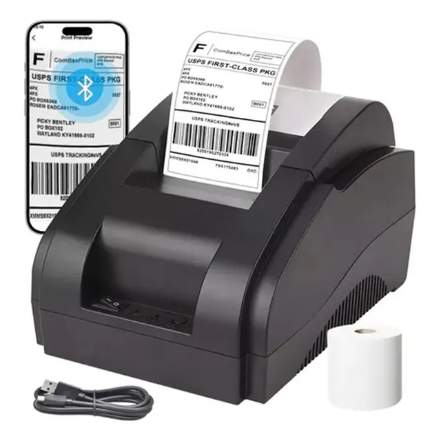 Mpresora Térmica Portátil De Recibos De 58 Mm Usb
