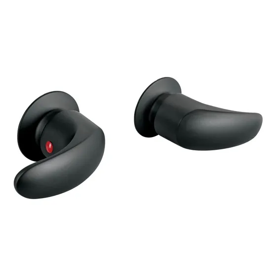 Juego 2 Manerales Grandes, Negro Mate, Aqua, Foset   49629