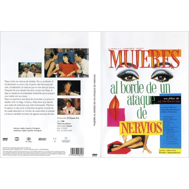 Mujeres Al Borde De Un Ataque De Nervios- P. Almodovar- Dvd
