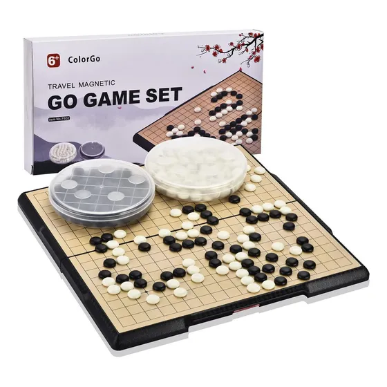 Juego De Mesa Colorgo 19x19 Go Con Tabla De Viaje Plegable Y