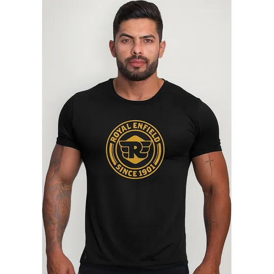 Camiseta Algodão Speed And Freedom Motorcycle Royal Enfield
