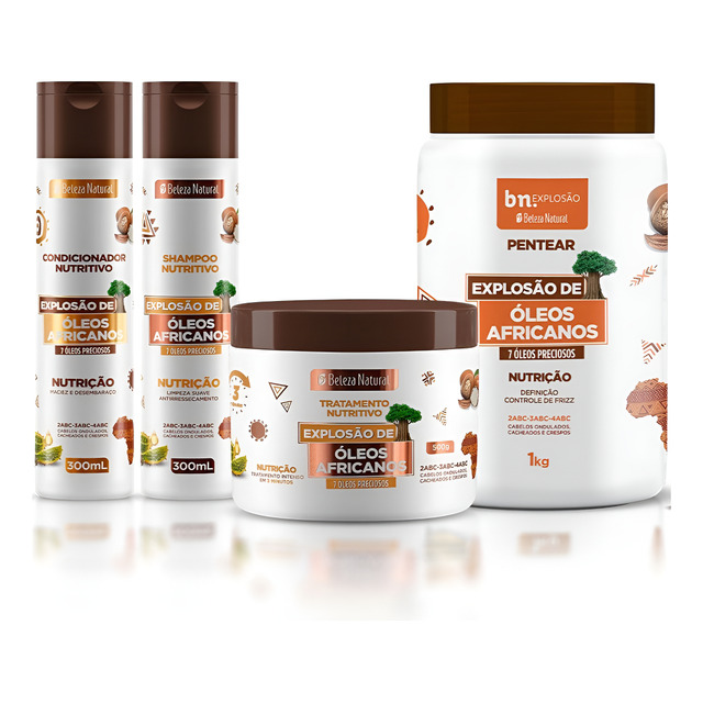 Kit Explosão De Óleos Africanos Beleza Natural -