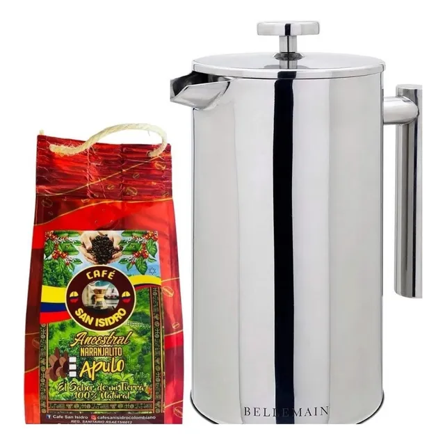 Cafetera Prensa Francesa En Acero Inoxidable Cafe Natural