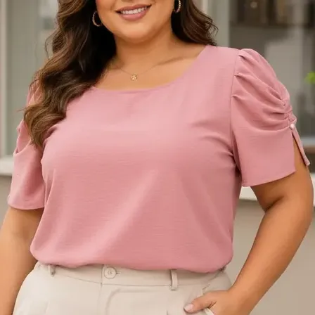 Blusa Feminina Plussize Moda Evangélica Moda Maior Gg Ao G3