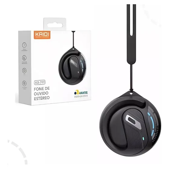 Fone Ouvido Kaidi Kd-799 Bluetooth 5.3 Touch Não Intrusivo Cor Preto