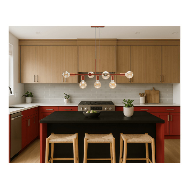 Luminária De Teto Lustre Pendente Rubis 7 Lâmpada Jabuticaba Luminária De Teto Lustre Pendente Rubis 7 Lâmpada Jabuticaba