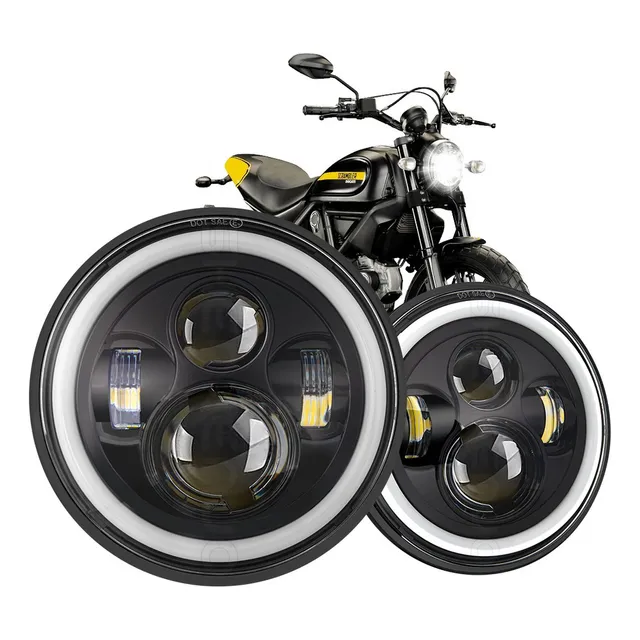 Cd Farol Led Redondo De 7 Polegadas, Farol Alto E Baixo De
