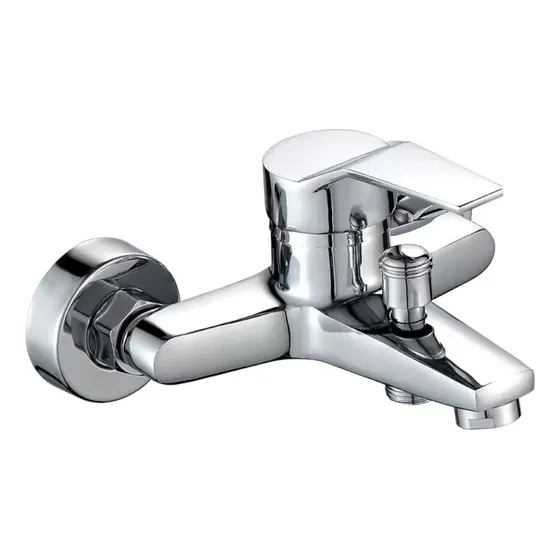 Grifo Canilla Ducha Monocomando Baño Aleación 15 Cm Mli Acabado Cromado Color Gris