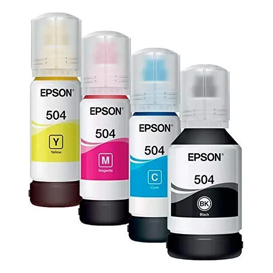 Cartuchos De Tinta T504 Cian Amarillo Magenta Negro Compatib