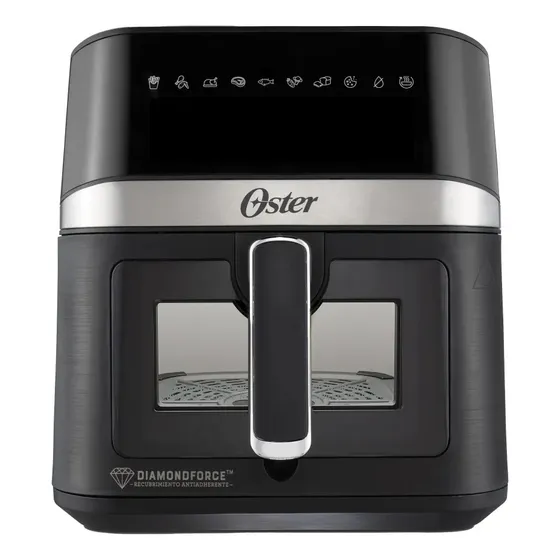 Oster® Freidora De Aire Digital, Recubrimiento Oster® Diamondforce, Con Ventana Y Luz Interna, 6l De Capacidad, 10 Programas Automáticos, Ckstaf60wddf