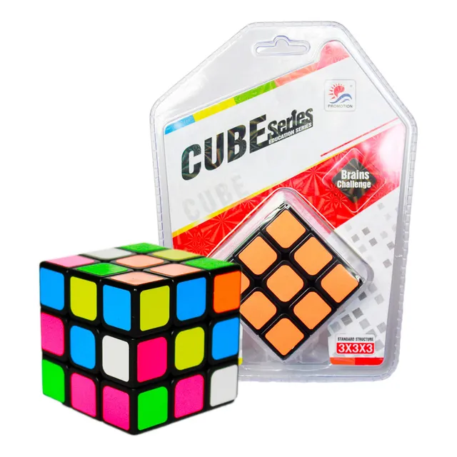 Magic Cube Rompecabezas Cubo Rubik 3x3 Juego Antiestrés Estructura Negro