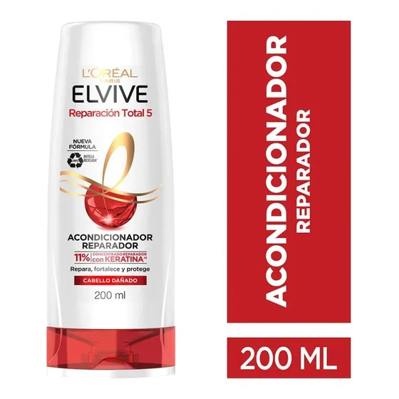 Acondicionador Elvive Reparación Total 5 Keratin Xs - 200ml