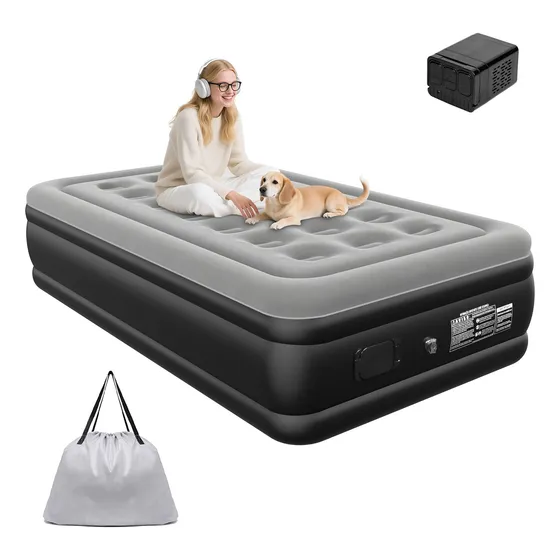 Colchón Inflable Tamaño Individual Con Aire Batería Bomba