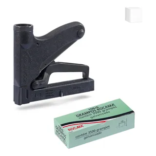Grampeador Rocama 106 Premium + Grampo 106/6 Galvanizado Grampeador Rocama 106 Premium + Grampo 106/6 Galvanizado