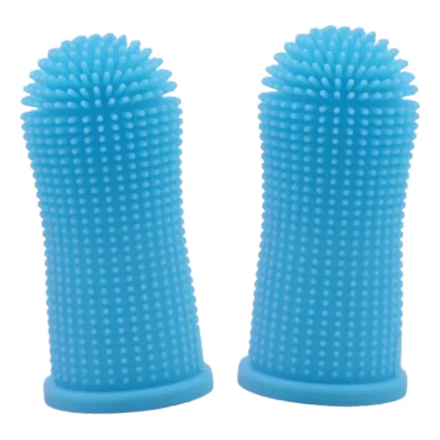 Cepillo Dientes Mascota Antisarro Perros Gatos Dedo X 2