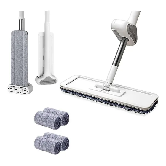 Trapero Barredor Con Escurridor 2 Mopas Microfibra Limpieza De Pisos Innovo