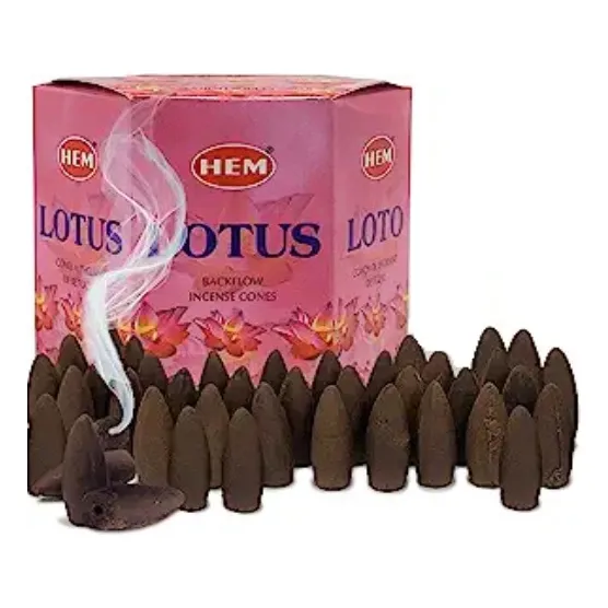 Incienso Cono Reflujo Caja X 40 Unds Hem Aromas Surtidos Fragancia flor loto