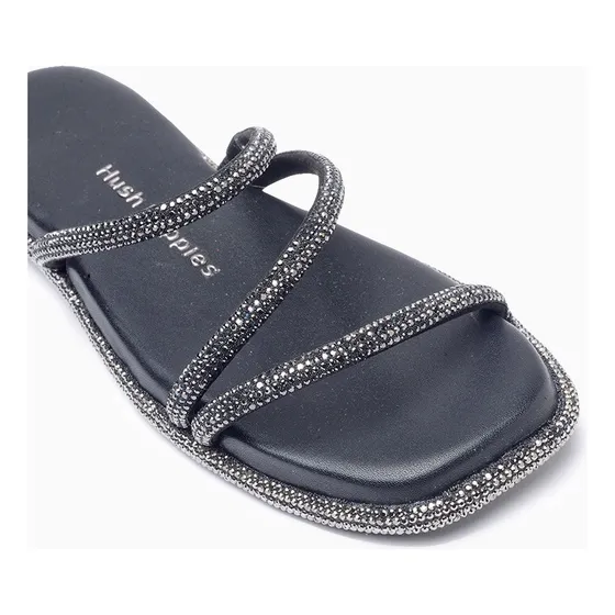 Sandalias Renéh Hush Puppies De Mujer Negras