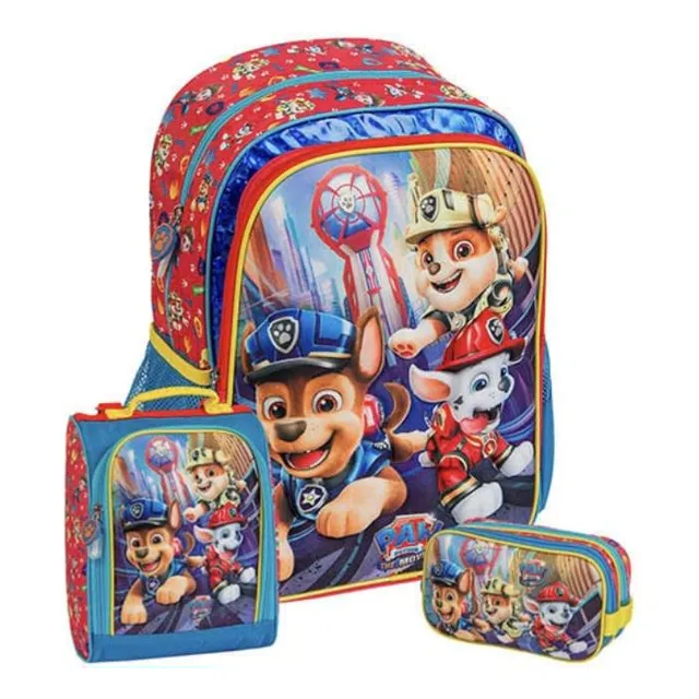 Mochila Wall Patroll Con Lonchera  Cartuchera Sin Ruedas