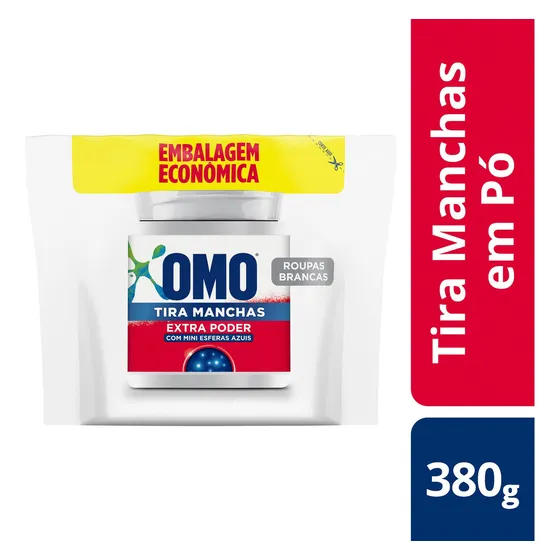 Omo Tira Manchas Extra Poder refil em pó para roupas brancas 380gr