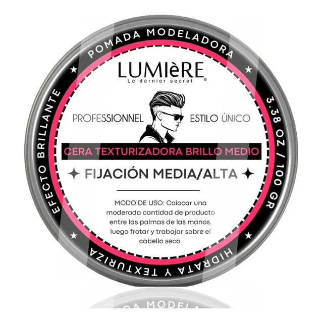 Pomada Mate Cera Para Peinar Barberia Texturiza Lumiere 100g