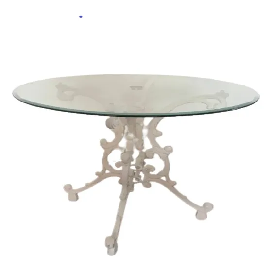 Mesa Hierro Forjado Tope De Vidrio Class Diseño Silla