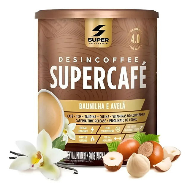 Super Cafe Desincoffee 220g Sabor Baunilha e Avela