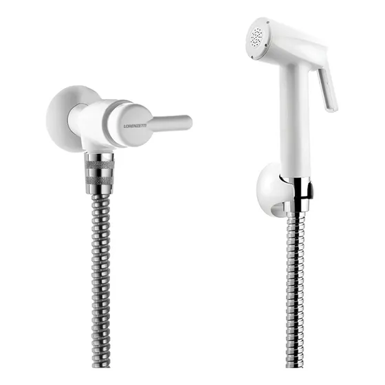 Ducha Higiênica Com Flexível De 1,2m Lorenzetti 1984 F31 Acabamento Cromado Cor Branco