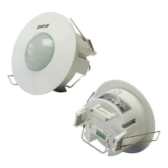 Sensor Detector Movimiento Sica Embutir Techo 360º Cieloraso