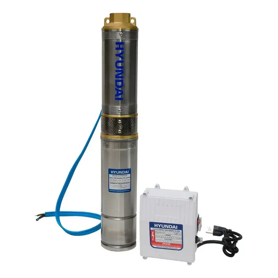 Bomba Agua 1/4 Hp Monofásica Pozo 4-1 1/4 Hywp250g Hyundai Color Cafe