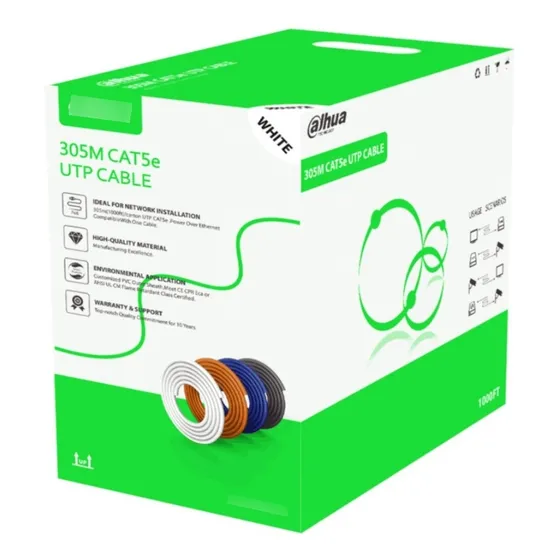 Dahua DH-PFM922I-5EUN-C UTP Bobina Cable Utp Cat5e 305mts Blanco Para Interior