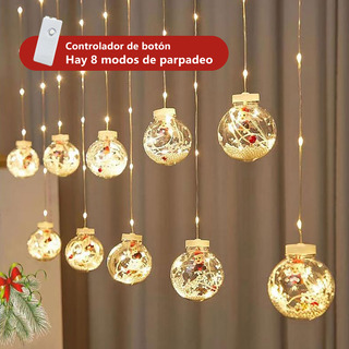 Serie De Luces Navideña Cm-top® Bola De Los Deseos Cortina Luces Guirnalda Cascada Led Navideña Decoración 3m Serie De Luces Navideña Cm-top® Bola De Los Deseos Cortina Luces Guirnalda Cascada Led Navideña Decoración 3m