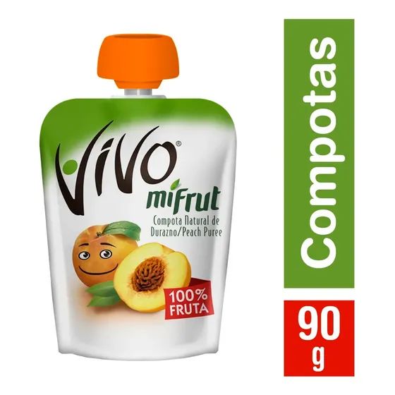 Compota Vivo Mifrut Durazno 90 G
