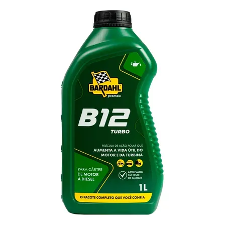 Aditivo Óleo Motor Diesel Bardahl B12 Turbo 1L Cárter Caminhão