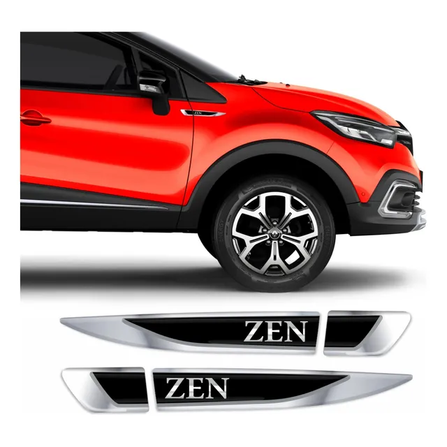 Kit Adesivo Aplique Emblema Lateral Renault Captur Zen Res20