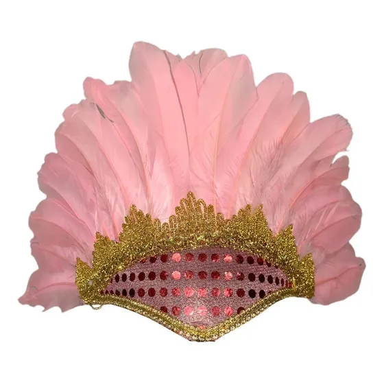 Difraz De Carnaval Colorido Con Forma De Tocado De Plumas, A