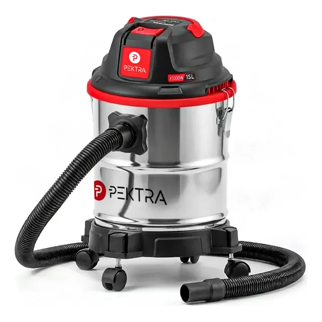 Aspiradora Industrial Pektra 15 Litros Polvo Liquido Acero Inoxidable